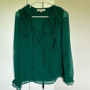 Emerald Green Loft top. Size S
